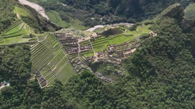 Machu Picchu, Peru. Hava görünümü