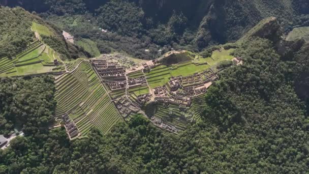Machu Picchu Peru Vista Aérea — Vídeo de Stock