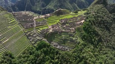 Machu Picchu, Peru. Hava görünümü