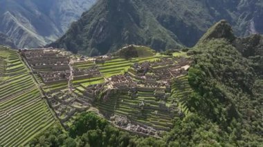 Machu Picchu, Peru. Hava görünümü