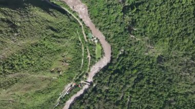 Machu Picchu, Peru. Hava görünümü