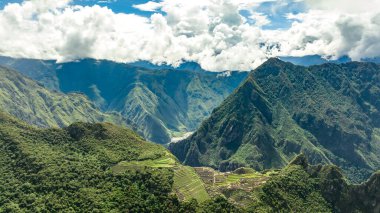 Machu Picchu, Peru. Hava görünümü