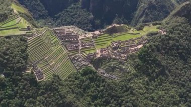 Machu Picchu, Peru. Hava görünümü