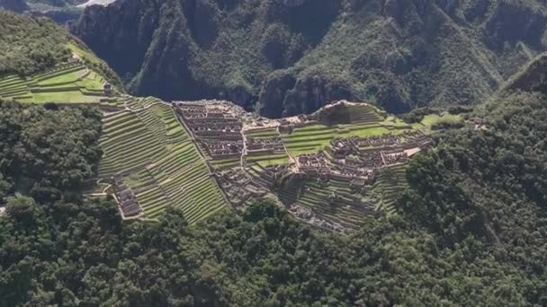 Мачу Пикчу Перу Вид Воздуха — стоковое видео