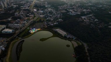 Curitiba Parana, Brezilya 'da. Hava görüntüsü. Güney Amerika.