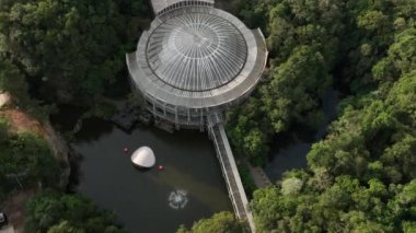 Curitiba Parana Brezilya 'daki Opera De Arame. Botanik Dağı. Kırsal Arazide Çiftçilik Huzurlu. Kırsal Orman Kırsal Arkaplan Yaz Doğası.