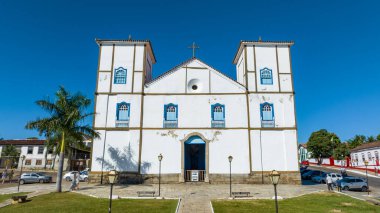 Goias, Brezilya 'da pirenopolis. Tarihi şehrin eski Katolik kilisesi.