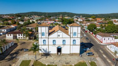 Goias, Brezilya 'da pirenopolis. Tarihi şehrin eski Katolik kilisesi.