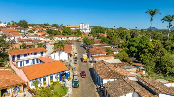 stock image Pirenopolis in Goias, Brazil. Aerial view.