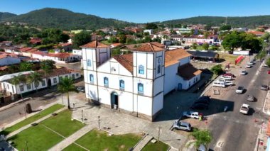 Goias, Brezilya 'da pirenopolis. Tarihi şehrin eski Katolik kilisesi.