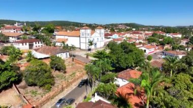 Goias, Brezilya 'da pirenopolis. Tarihi şehrin eski Katolik kilisesi.