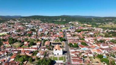 Goias, Brezilya 'da pirenopolis. Tarihi şehrin eski Katolik kilisesi.