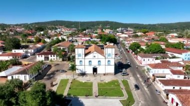 Goias, Brezilya 'da pirenopolis. Tarihi şehrin eski Katolik kilisesi.