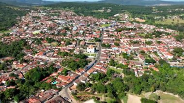 Goias, Brezilya 'da pirenopolis. Tarihi şehrin eski Katolik kilisesi.