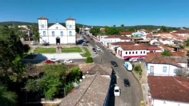 Goias, Brezilya 'da pirenopolis. Tarihi şehrin eski Katolik kilisesi.