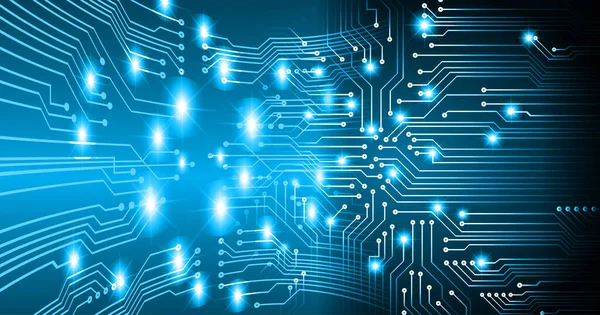 Cyber Circuit Toekomstige Technologie Concept Achtergrond — Stockvector