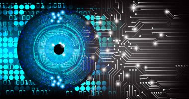 göz siber devre gelecekteki teknoloji konsepti