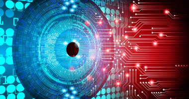 göz siber devre gelecekteki teknoloji konsepti