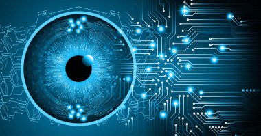 göz siber devre gelecekteki teknoloji konsepti
