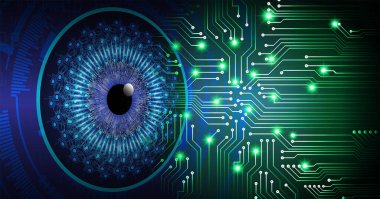 göz siber devre gelecekteki teknoloji konsepti