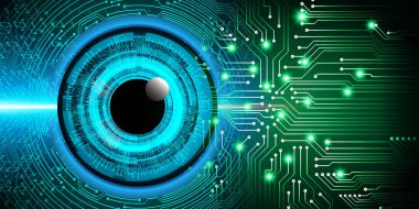 göz siber devre gelecekteki teknoloji konsepti