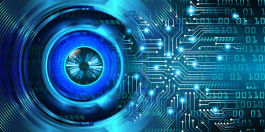 göz siber devre gelecekteki teknoloji konsepti