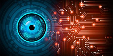 göz siber devre gelecekteki teknoloji konsepti