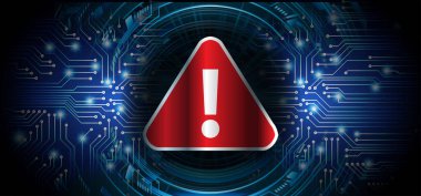 red exclamation mark on a blue background