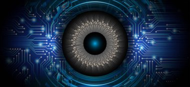 göz siber devre gelecekteki teknoloji konsepti