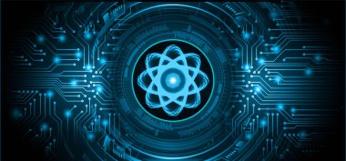 abstract futuristic background, eye cyber security concept