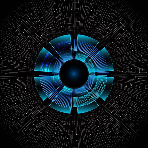 stock vector Cyber circuit future technology concept background in shape of cyber eye