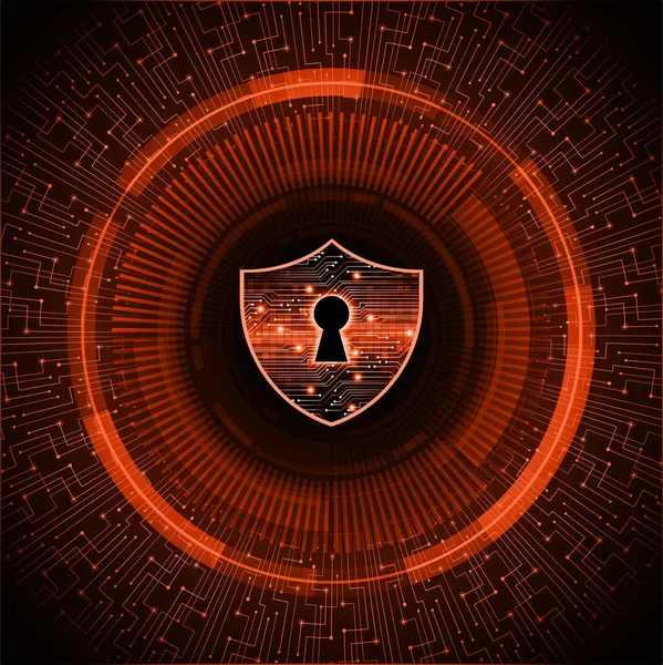 Cyber Security Krets Framtida Teknik Koncept Bakgrund Med Lås — Stock vektor