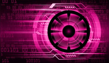 Siber devre gelecek teknolojisi kavramı siber göz şeklinde