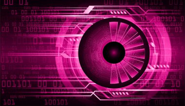 Siber devre gelecek teknolojisi kavramı siber göz şeklinde