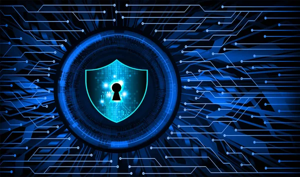 Kilitli Siber Güvenlik Devresi Gelecek Teknoloji Konsepti — Stok Vektör