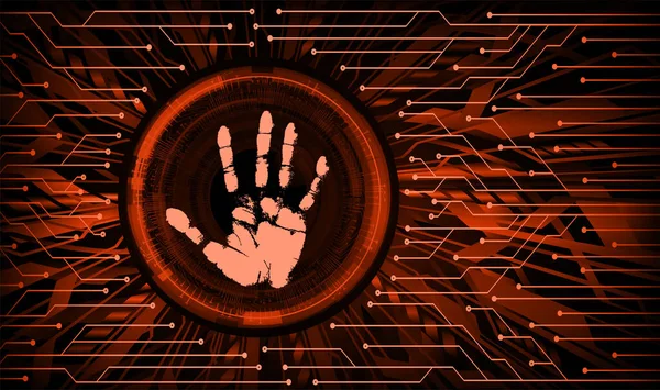 Izi Ile Siber Güvenlik Devresi Gelecek Teknolojisi Kavramı — Stok Vektör