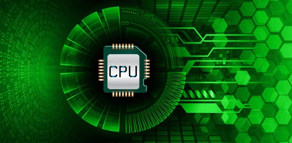 Circuito Segurança Cibernética Futuro Fundo Conceito Tecnologia Com Chip Cpu — Vetor de Stock