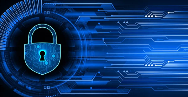 Cyber Security Circuit Future Technology Background Lock — стоковий вектор