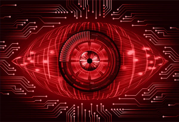 Cyber Circuit Future Technology Konzept Hintergrund Form Von Cyber Auge — Stockvektor
