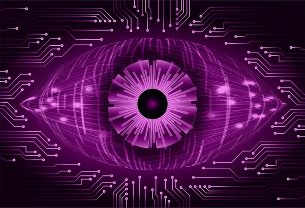 Cyber Circuit Future Technologie Concept Arrière Plan Forme Cyber Oeil — Image vectorielle