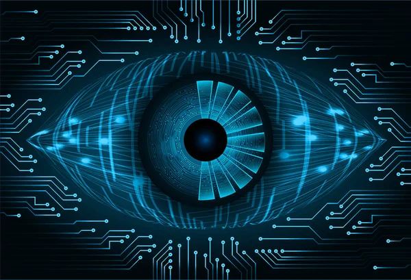 Cyber Circuit Future Technology Concept Background Shape Cyber Eye — Stock Vector
