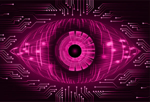 Концепция Будущих Технологий Кибер Схем Форме Кибер Глаза — стоковый вектор