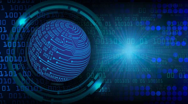 Cyber Circuit Future Technology Konzept Hintergrund Mit Globenform — Stockvektor
