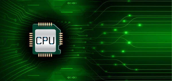 Circuito Seguridad Cibernética Futuro Concepto Tecnología Fondo Con Chip Cpu — Vector de stock