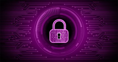 Siber devre gelecek teknoloji kavramı arka plan, kilit kavramı