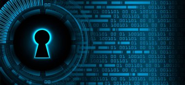 Siber devre gelecek teknoloji kavramı arka plan, kilit kavramı