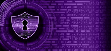 Siber devre gelecek teknoloji kavramı arka plan, kilit kavramı