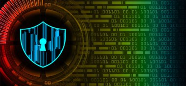 Siber devre gelecek teknoloji kavramı arka plan, kilit kavramı