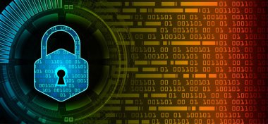 Siber devre gelecek teknoloji kavramı arka plan, kilit kavramı