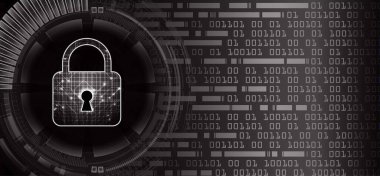 Siber devre gelecek teknoloji kavramı arka plan, kilit kavramı